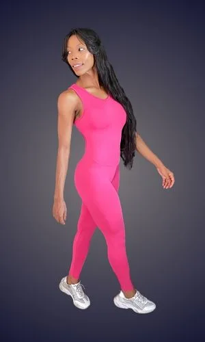 Macacão rosa fitness