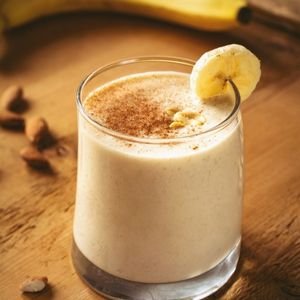Vitamina Energética de Banana e Pasta de Amendoim